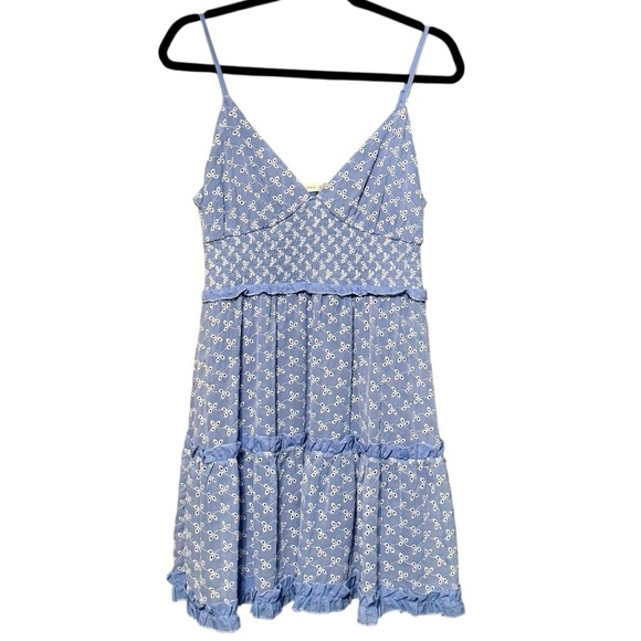 Altar’d State Everly Ruffled Embroidered Eyelet Sleeveless Mini Sundress Large - Picture 5 of 13